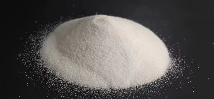 Fine White Adhesive Powder DIRECT TO FILM / DTF Tunsing DS220, white powder heap on black surface — DTG Printer Parts online