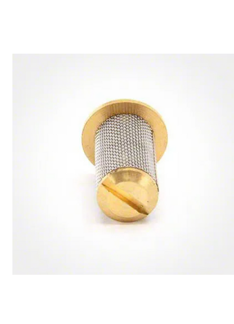 DTG Printer Parts Pearl PTM/ELITE BRASS Check Valve: brass body, silver mesh filter, gold ends, high-precision brass alloy.