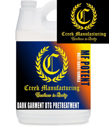 Creek Manufacturing dark garment DTG pretreatment bottle with label