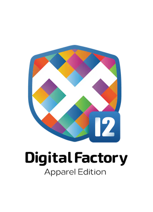Colorful logo with 'Digital Factory' text on a white background