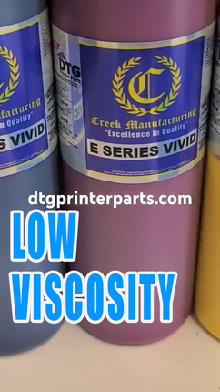 Creek Manufacturing E SERIES LOW VISCOSITY ( LV2) VIVID DTG DIRECT TO GARMENT BULK INK