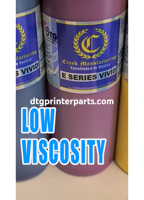 Creek Manufacturing E SERIES LOW VISCOSITY ( LV2) VIVID DTG DIRECT TO GARMENT BULK INK