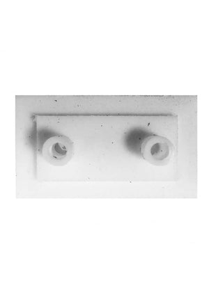 Carriage Slider for Schulze Pretreatmaker 3/III/4/IV by DTG Printer Parts, white aluminum with two circular bushings and edge