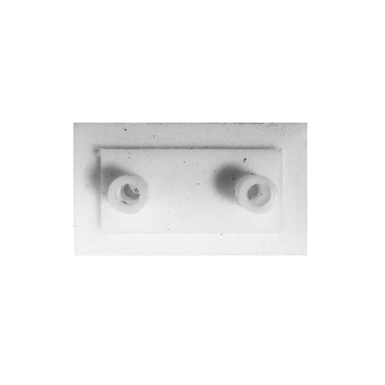 Carriage Slider for Schulze Pretreatmaker 3/III/4/IV by DTG Printer Parts, white aluminum with two circular bushings and edge