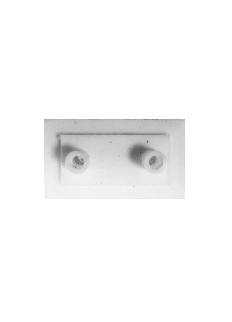 Carriage Slider for Schulze Pretreatmaker 3/III/4/IV by DTG Printer Parts, white aluminum with two circular bushings and edge