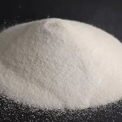 Fine White Adhesive Powder DIRECT TO FILM / DTF Tunsing DS220, white powder heap on black surface — DTG Printer Parts online